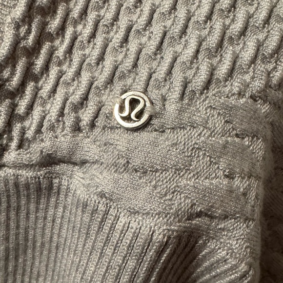 Lululemon Dream Weaver Wrap Sweater Heathered Core Ultra Light Grey One Size - Picture 10 of 11